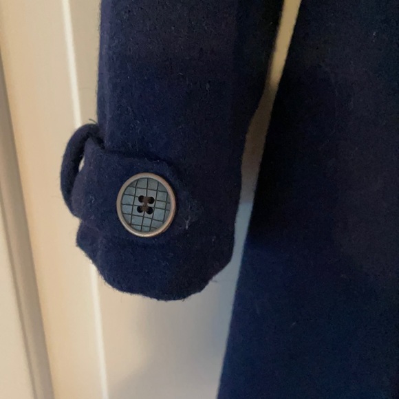 Carrement Beau Navy Wool Coat - Picture 8 of 8